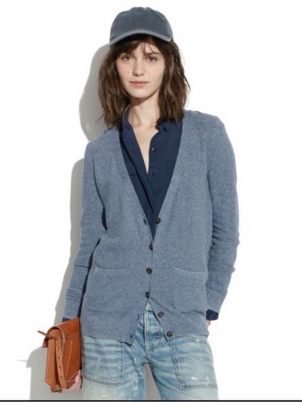 Madewell Knit Inlet Long Sleeve Button Down Front Cardigan